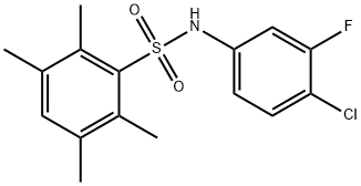 Benzenesulfonamide, N-(4-chloro-3-fluorophenyl)-2,3,5,6-tetramethyl- Struktur