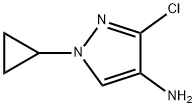 1H-Pyrazol-4-amine, 3-chloro-1-cyclopropyl- Struktur