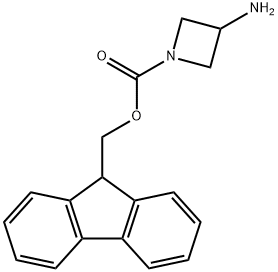 1-Azetidinecarboxylic acid, 3-amino-, 9H-fluoren-9-ylmethyl ester Struktur