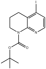 5-Iodo-3,4-dihydro-2H-1,8-naphthyridine, N1-BOC protected Struktur