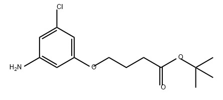 Butanoic acid, 4-(3-amino-5-chlorophenoxy)-, 1,1-dimethylethyl ester Struktur