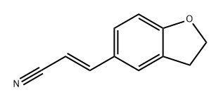 2-Propenenitrile, 3-(2,3-dihydro-5-benzofuranyl)-, (2E)- Struktur