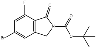 2H-Isoindole-2-carboxylic acid, 5-bromo-7-fluoro-1,3-dihydro-1-oxo-, 1,1-dimethylethyl ester Struktur
