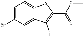 Methyl 5-bromo-3-iodobenzo[b]thiophene-2-carboxylate Struktur
