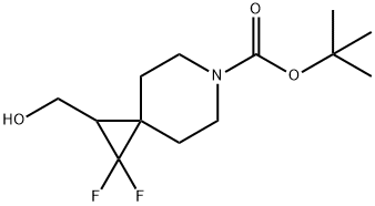6-Azaspiro[2.5]octane-6-carboxylic acid, 1,1-difluoro-2-(hydroxymethyl)-, 1,1-dimethylethyl ester Struktur