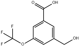 Benzoic acid, 3-(hydroxymethyl)-5-(trifluoromethoxy)- Struktur