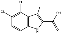 1H-Indole-2-carboxylic acid, 4,5-dichloro-3-fluoro- Struktur