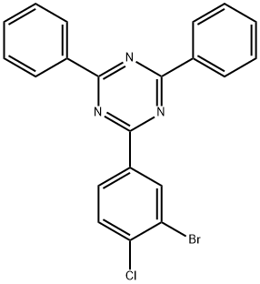 1,3,5-Triazine, 2-(3-bromo-4-chlorophenyl)-4,6-diphenyl- Struktur
