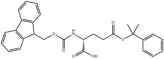D-Glutamic acid, N-[(9H-fluoren-9-ylmethoxy)carbonyl]-, 5-(1-methyl-1-phenylethyl) ester Struktur