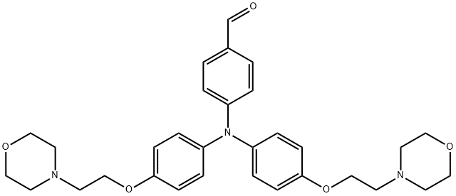 Benzaldehyde, 4-[bis[4-[2-(4-morpholinyl)ethoxy]phenyl]amino]- Struktur