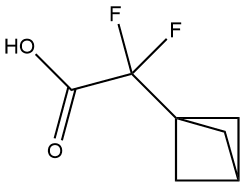 Bicyclo[1.1.1]pentane-1-acetic acid, α,α-difluoro- Structure