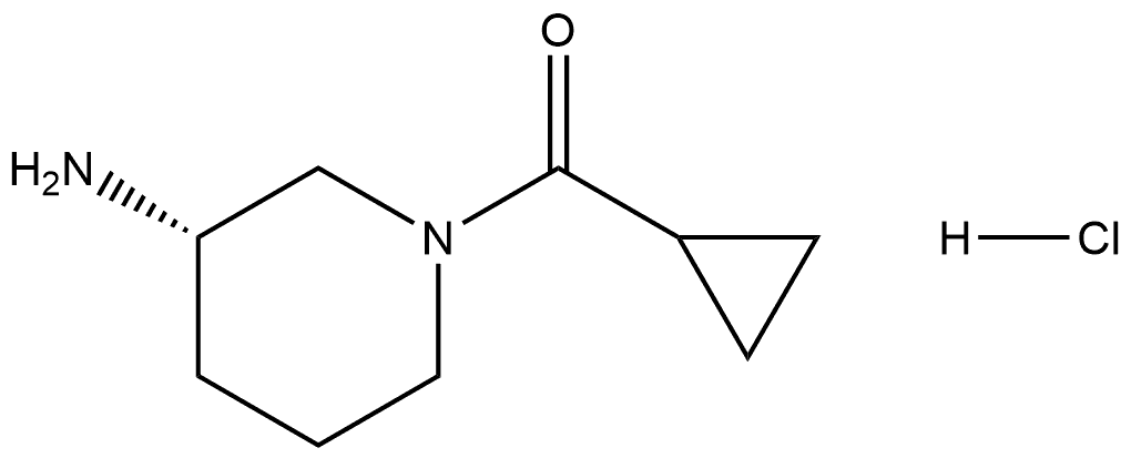 Methanone, [(3S)-3-amino-1-piperidinyl]cyclopropyl-, hydrochloride (1:1) Struktur