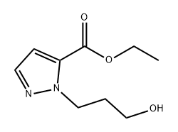 1H-Pyrazole-5-carboxylic acid, 1-(3-hydroxypropyl)-, ethyl ester Struktur