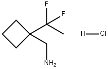 Cyclobutanemethanamine, 1-(1,1-difluoroethyl)-, hydrochloride (1:1) Struktur