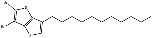 Thieno[3,2-b]thiophene, 2,3-dibromo-6-undecyl- Struktur