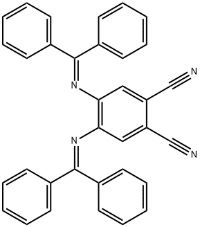 1,2-Benzenedicarbonitrile, 4,5-bis[(diphenylmethylene)amino]- Struktur
