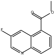 5-Quinolinecarboxylic acid, 3-fluoro-, methyl ester Struktur