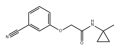 Acetamide, 2-(3-cyanophenoxy)-N-(1-methylcyclopropyl)- Struktur