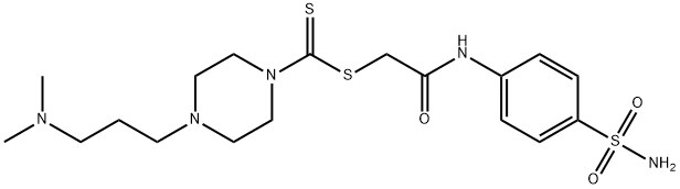 1-Piperazinecarbodithioic acid, 4-[3-(dimethylamino)propyl]-, 2-[[4-(aminosulfonyl)phenyl]amino]-2-oxoethyl ester Struktur