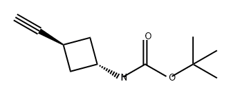 Carbamic acid, N-(trans-3-ethynylcyclobutyl)-, 1,1-dimethylethyl ester Struktur