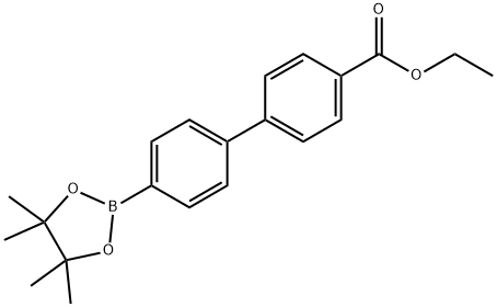 [1,1'-Biphenyl]-4-carboxylic acid, 4'-(4,4,5,5-tetramethyl-1,3,2-dioxaborolan-2-yl)-, ethyl ester Struktur