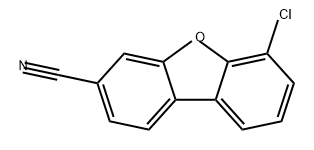 3-Dibenzofurancarbonitrile, 6-chloro- Struktur