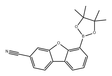 3-Dibenzofurancarbonitrile, 6-(4,4,5,5-tetramethyl-1,3,2-dioxaborolan-2-yl)- Struktur
