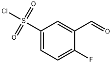 4-Fluoro-3-formylbenzenesulfonyl chloride Struktur