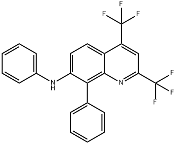 7-Quinolinamine, N,8-diphenyl-2,4-bis(trifluoromethyl)- Struktur