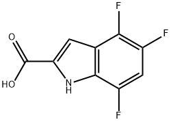 1H-Indole-2-carboxylic acid, 4,5,7-trifluoro- Struktur