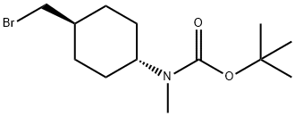 tert-butyl N-methyl-N-[(1r,4r)-4-(bromomethyl)cyclohexyl]carbamate, trans Struktur