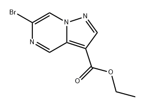 Pyrazolo[1,5-a]pyrazine-3-carboxylic acid, 6-bromo-, ethyl ester Struktur