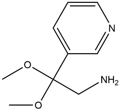 3-Pyridineethanamine, β,β-dimethoxy- Struktur