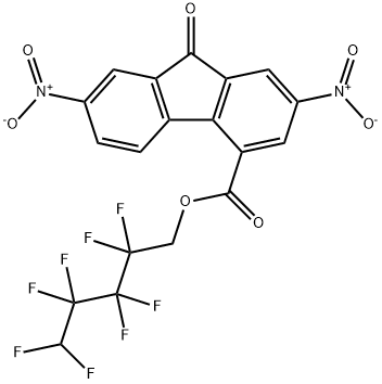 9H-Fluorene-4-carboxylic acid, 2,7-dinitro-9-oxo-, 2,2,3,3,4,4,5,5-octafluoropentyl ester Struktur