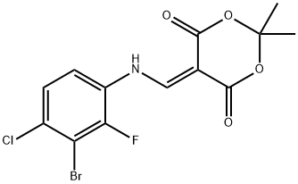 1,3-Dioxane-4,6-dione, 5-[[(3-bromo-4-chloro-2-fluorophenyl)amino]methylene]-2,2-dimethyl- Struktur