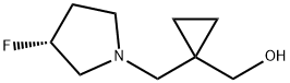 Cyclopropanemethanol, 1-[[(3R)-3-fluoro-1-pyrrolidinyl]methyl]- Struktur