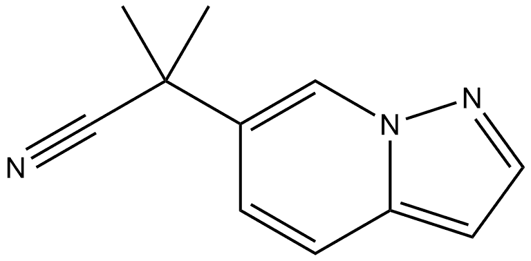 Pyrazolo[1,5-a]pyridine-6-acetonitrile, α,α-dimethyl- Struktur