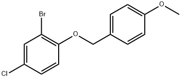 2-Bromo-4-chloro-1-((4-methoxybenzyl)oxy)benzene Struktur