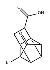 Pentacyclo[4.3.0.02,5.03,8.04,7]nonane-4-carboxylic acid, 1-bromo-9-oxo- (8CI,9CI) Struktur