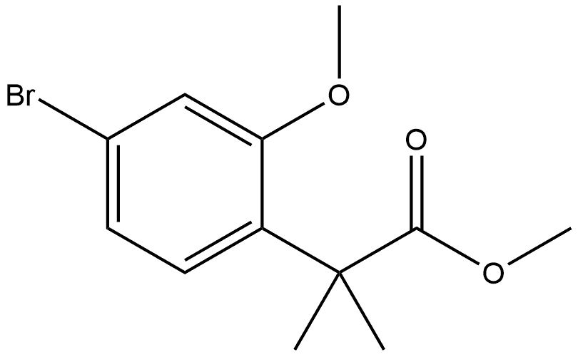 methyl 2-(4-bromo-2-methoxyphenyl)-2-methylpropanoate Struktur