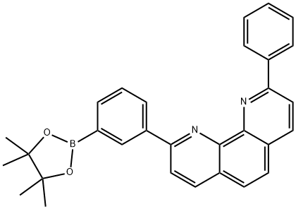 2-Phenyl-9-[3-(4,4,5,5-tetramethyl-1,3,2-dioxaborolan-2-yl)phenyl]-1,10-phenanthroline Struktur