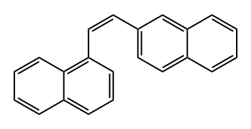 Naphthalene, 1-[(1Z)-2-(2-naphthalenyl)ethenyl]- Struktur