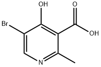 5-Bromo-4-hydroxy-2-methyl-3-pyridinecarboxylic acid Struktur