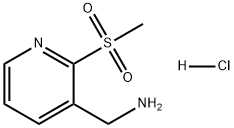3-Pyridinemethanamine, 2-(methylsulfonyl)-, hydrochloride (1:1) Struktur