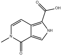 4,5-Dihydro-5-methyl-4-oxo-2H-pyrrolo[3,4-c]pyridine-1-carboxylic acid Struktur