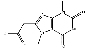 1H-Purine-8-acetic acid, 2,3,6,7-tetrahydro-3,7-dimethyl-2,6-dioxo- Struktur