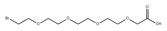 Acetic acid, 2-[2-[2-[2-(2-bromoethoxy)ethoxy]ethoxy]ethoxy]- Struktur