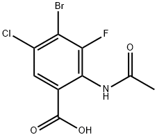 Benzoic acid, 2-(acetylamino)-4-bromo-5-chloro-3-fluoro- Struktur