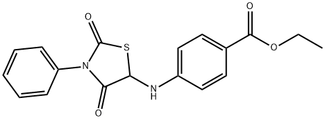 Ethyl 4-[(2,4-dioxo-3-phenyl-1,3-thiazolidin-5-yl)amino]benzoate Struktur