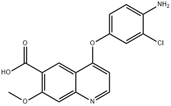 6-Quinolinecarboxylic acid, 4-(4-amino-3-chlorophenoxy)-7-methoxy-|4-(4-氨基-3-氯苯氧基)-7-甲氧基喹啉-6-甲酸
